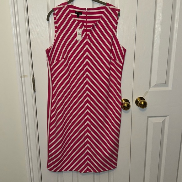 Talbots Pink and White Striped Dress - Picture 2 of 8
